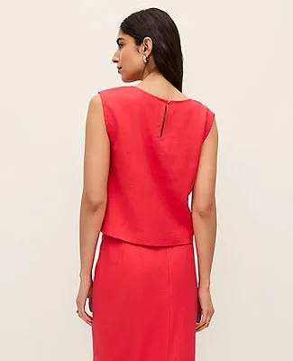 Ann Taylor Linen Blend Cropped Top sold by Ann Taylor product image thumbnail 2