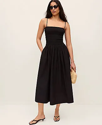 Ann Taylor Smocked Flare Maxi Dress sold by Ann Taylor