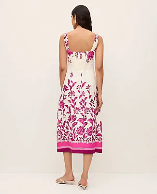 Ann Taylor Floral Linen Blend Midi Dress sold by Ann Taylor product image thumbnail 2