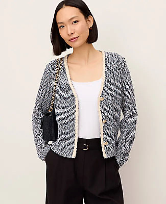 Ann Taylor Cropped Tweed Jacket sold by Ann Taylor