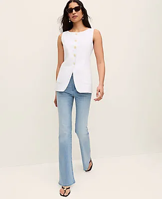 Ann Taylor The Long Crew Neck Vest in Linen Blend sold by Ann Taylor product image thumbnail 3