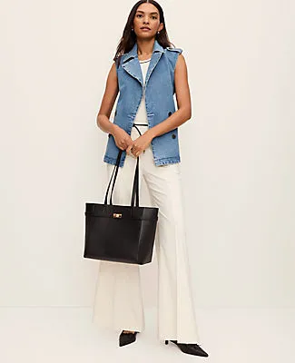 Ann Taylor Belted Denim Vest sold by Ann Taylor product image thumbnail 3