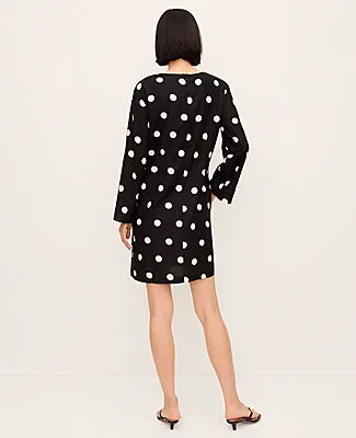 Ann Taylor Dotted Linen Blend Shift Dress sold by Ann Taylor product image thumbnail 2