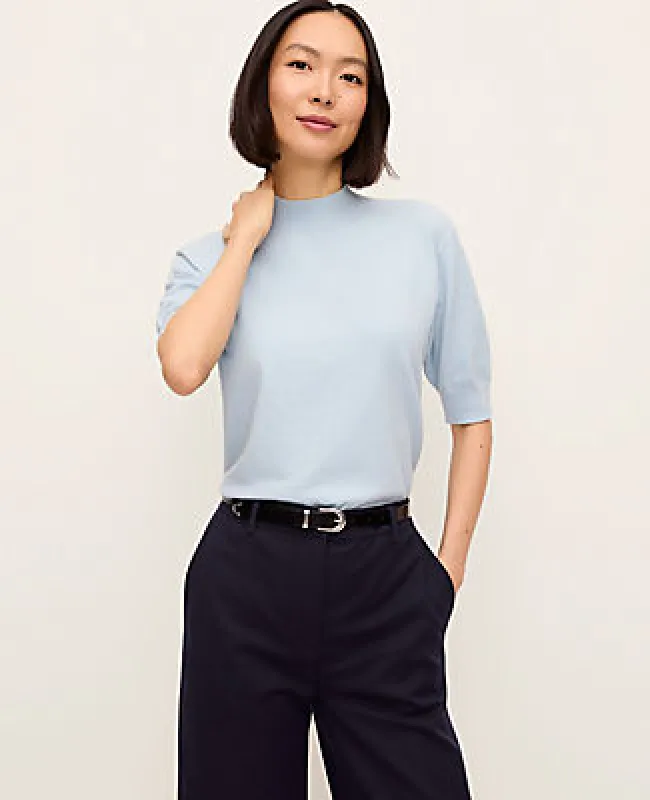 Ann Taylor Mock Neck Sweater Tee sold by Ann Taylor