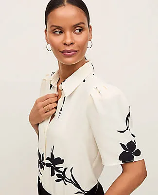 Ann Taylor Floral Button Down Shirt sold by Ann Taylor product image thumbnail 3