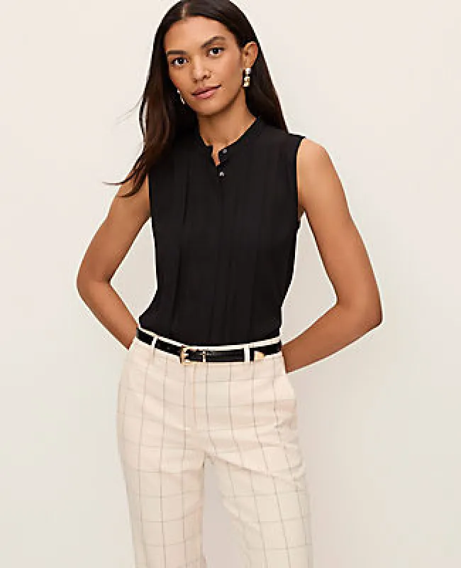 Ann Taylor Pintucked Sleeveless Shirt sold by Ann Taylor