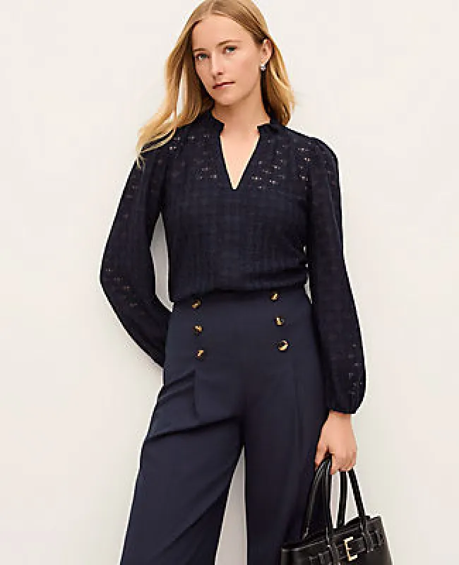 Ann Taylor Ruffle Collar Top sold by Ann Taylor