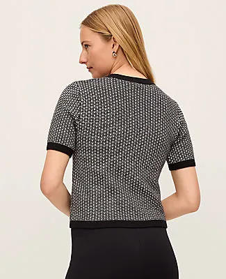 Ann Taylor Geo Stitch Cardigan sold by Ann Taylor product image thumbnail 2