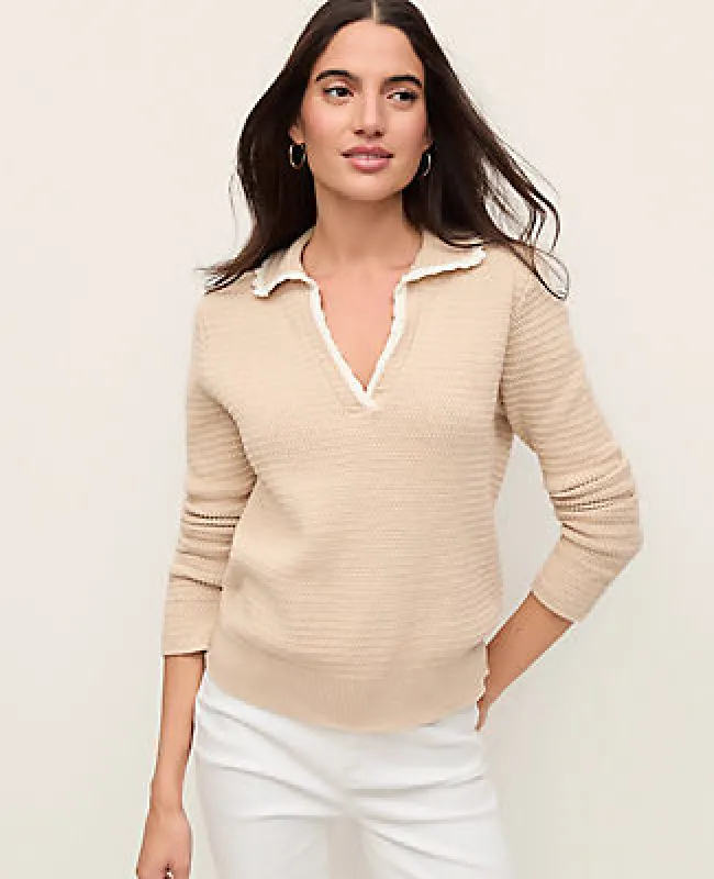 Ann Taylor Scallop Collar Sweater sold by Ann Taylor