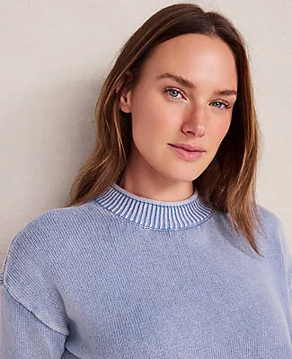 Ann Taylor Haven Well Within Garment-Dyed Organic Cotton Roll Neck Sweater sold by Ann Taylor product image thumbnail 2