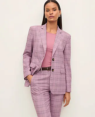 Ann Taylor The Greenwich Blazer in Plaid sold by Ann Taylor
