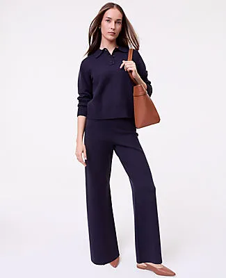 Ann Taylor Petite Weekend Collection Pull-On Wide-Leg Sweater Pant sold by Ann Taylor