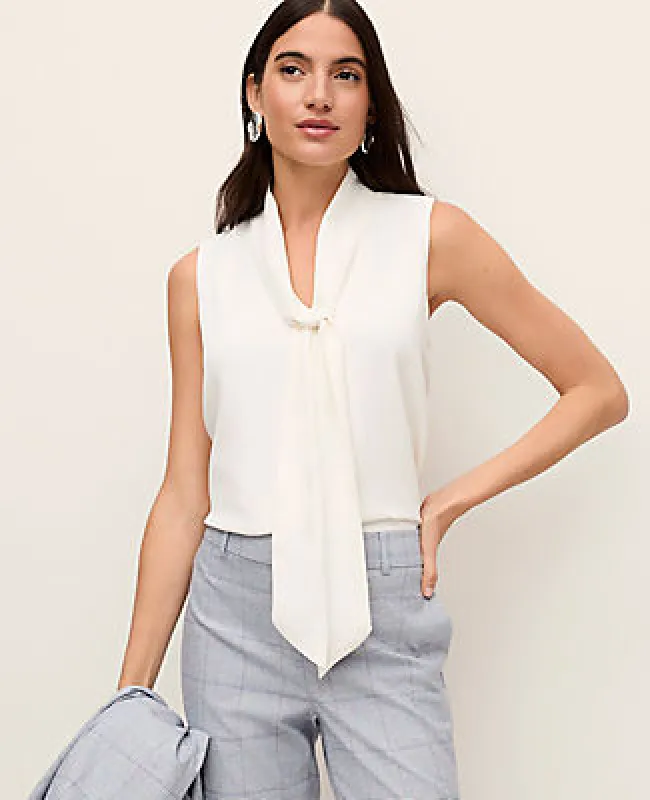 Ann Taylor Bow Neck Shell Top sold by Ann Taylor