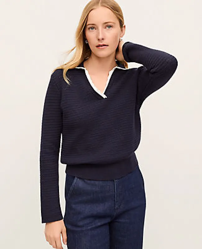 Ann Taylor Scallop Collar Sweater sold by Ann Taylor