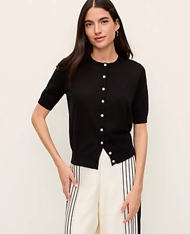 Ann Taylor Short Sleeve Ann Cardigan sold by Ann Taylor