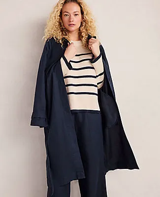 Ann Taylor Haven Well Within Organic Cotton Linen Stripe Crewneck sold by Ann Taylor product image thumbnail 3