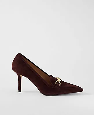 Ann Taylor Chain Pointy Toe Suede Pump sold by Ann Taylor