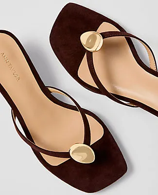 Ann Taylor Suede Flip Flop Heeled Sandal sold by Ann Taylor product image thumbnail 2