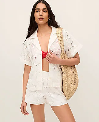 Ann Taylor Embroidered Button Down Shirt sold by Ann Taylor