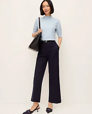 Ann Taylor The Petite High Rise Everyday Ankle Pant in Doubleweave sold by Ann Taylor product image thumbnail 4