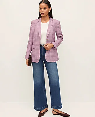 Ann Taylor The Petite Greenwich Blazer in Plaid sold by Ann Taylor product image thumbnail 4