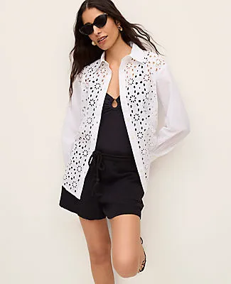 Ann Taylor Eyelet Oversized Shirt sold by Ann Taylor