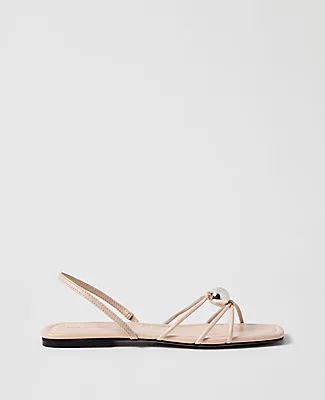 Ann Taylor Leather Hardware Embellished Sandal sold by Ann Taylor