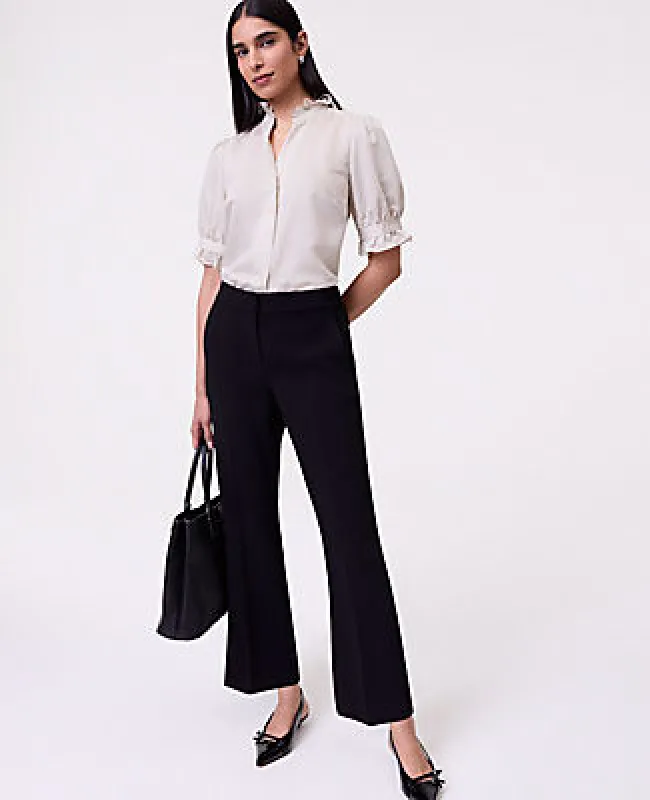 Ann Taylor The Tall Relaxed Jayne Trouser in Textured Crepe made by Ann Taylor