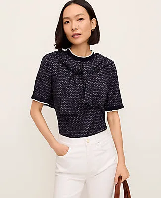 Ann Taylor Scalloped Ruffle Trim Top sold by Ann Taylor product image thumbnail 3