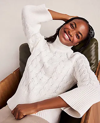 Ann Taylor Haven Well Within Organic Cotton Mock Neck Sweater sold by Ann Taylor product image thumbnail 2