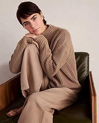 Ann Taylor Haven Well Within Linen Blend Dobby Wide Leg Pants sold by Ann Taylor product image thumbnail 4