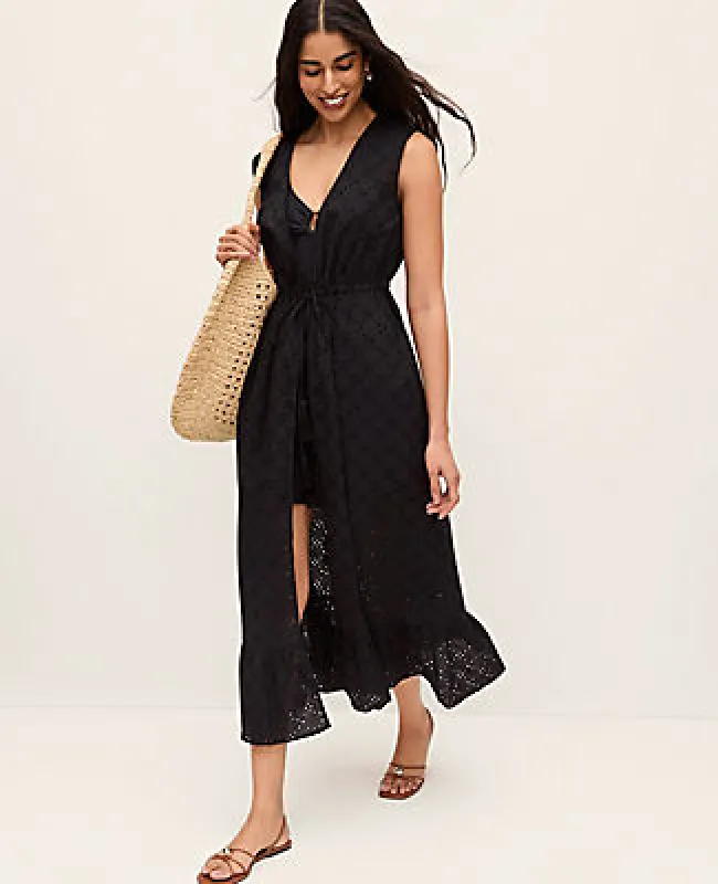 Ann Taylor Eyelet Kimono sold by Ann Taylor