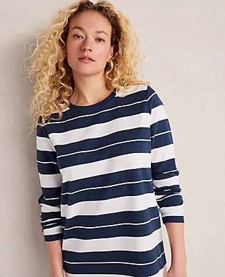 Ann Taylor Haven Well Within Organic Cotton Interlock Stripe Midi Dress sold by Ann Taylor product image thumbnail 2