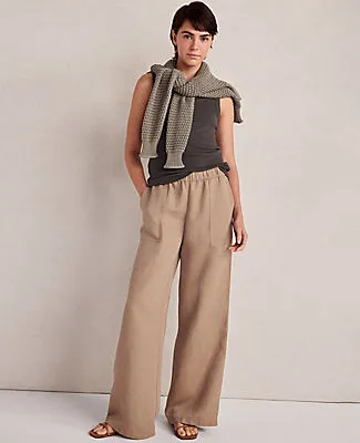 Ann Taylor Haven Well Within Linen Blend Dobby Wide Leg Pants sold by Ann Taylor product image thumbnail 3
