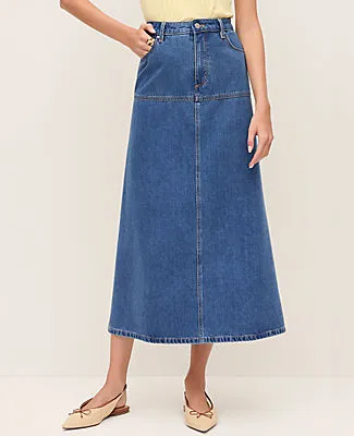 Ann Taylor Weekend Collection Denim Midi Skirt sold by Ann Taylor product image thumbnail 2