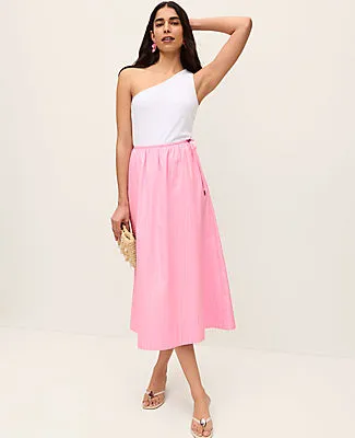 Ann Taylor Striped Tie Waist Midi Skirt sold by Ann Taylor