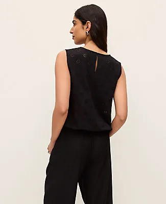 Ann Taylor Eyelet Bubble Hem Top sold by Ann Taylor product image thumbnail 2