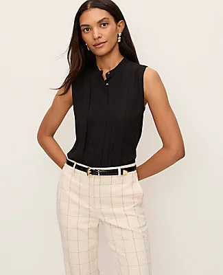 Ann Taylor Petite Pintucked Sleeveless Shirt sold by Ann Taylor