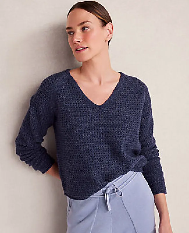 Ann Taylor Haven Well Within Merino Wool Blend V-Neck Sweater sold by Ann Taylor