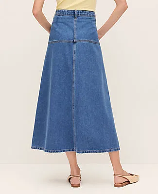 Ann Taylor Weekend Collection Denim Midi Skirt sold by Ann Taylor product image thumbnail 3