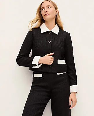 Ann Taylor Petite Contrast Trim Tweed Jacket sold by Ann Taylor