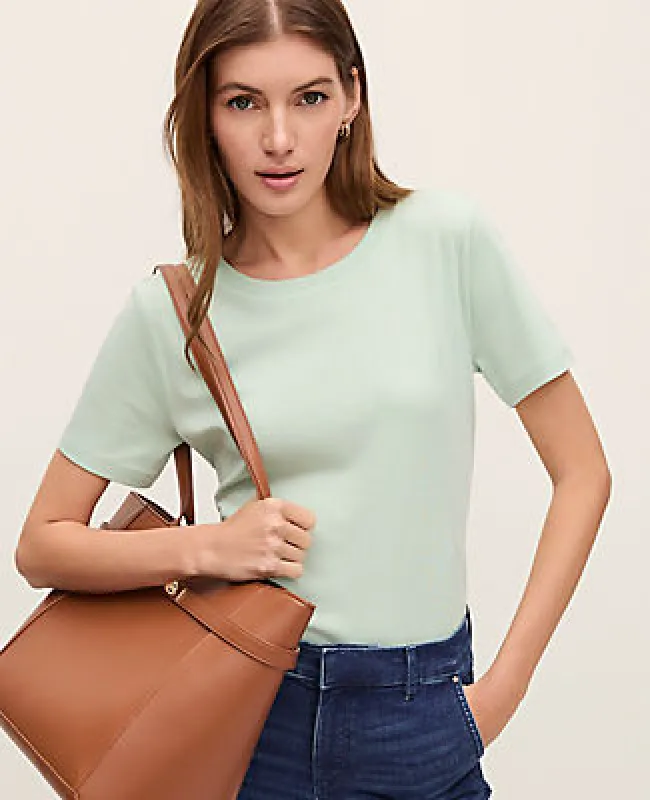 Ann Taylor Crew Neck Tee made by Ann Taylor