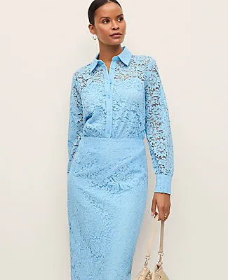 Ann Taylor Petite Lace Shirt sold by Ann Taylor product image thumbnail 3