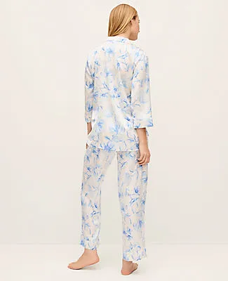 Ann Taylor Floral Satin Pajama Set sold by Ann Taylor product image thumbnail 2