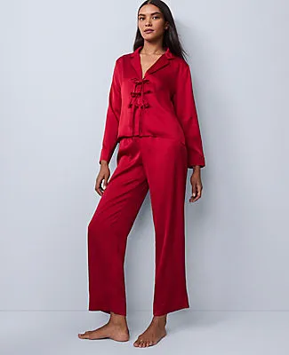 Ann Taylor Satin Tie Front Pajama Set sold by Ann Taylor