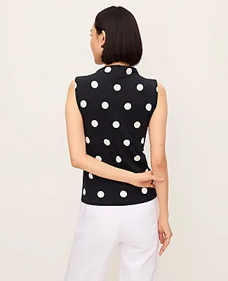 Ann Taylor Petite Dotted Mock Neck Tank sold by Ann Taylor product image thumbnail 2