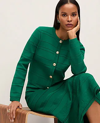 Ann Taylor Mixed Stitch Cardigan sold by Ann Taylor