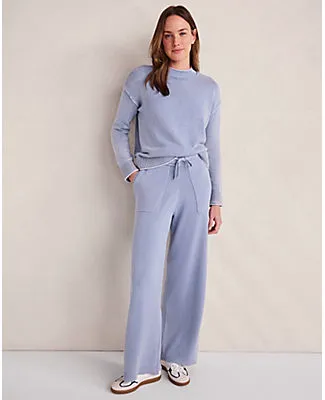 Ann Taylor Haven Well Within Organic Cotton Knit Wide Leg Pants sold by Ann Taylor product image thumbnail 2