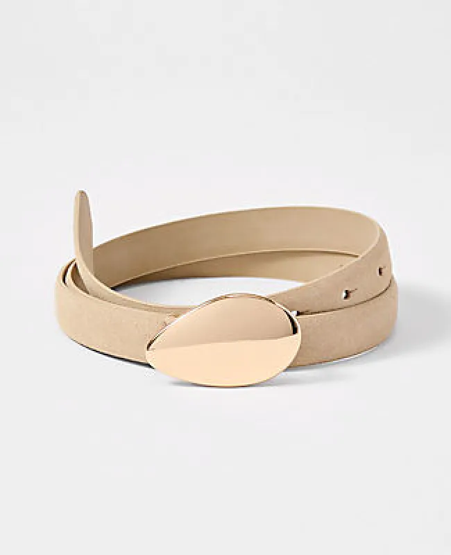 Ann Taylor Suede Oval Buckle Belt sold by Ann Taylor