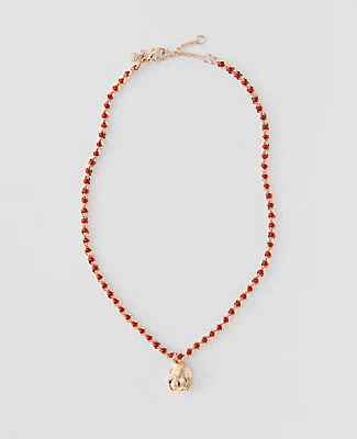 Ann Taylor Beaded Pendant Necklace sold by Ann Taylor